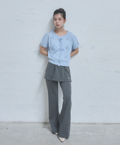 Smyeon パンツ Layered flare pants/レイヤードフレアパンツ