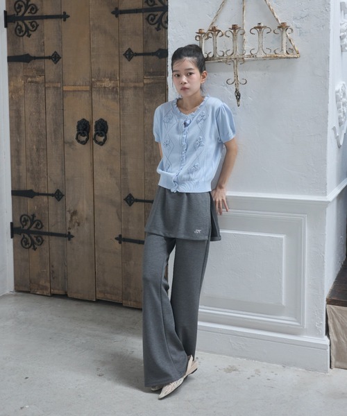 Smyeon パンツ Layered flare pants/レイヤードフレアパンツ