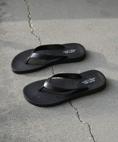 「HENRY&HENRY」 ビーチサンダル MEDIUM ブラック メンズ_画像2