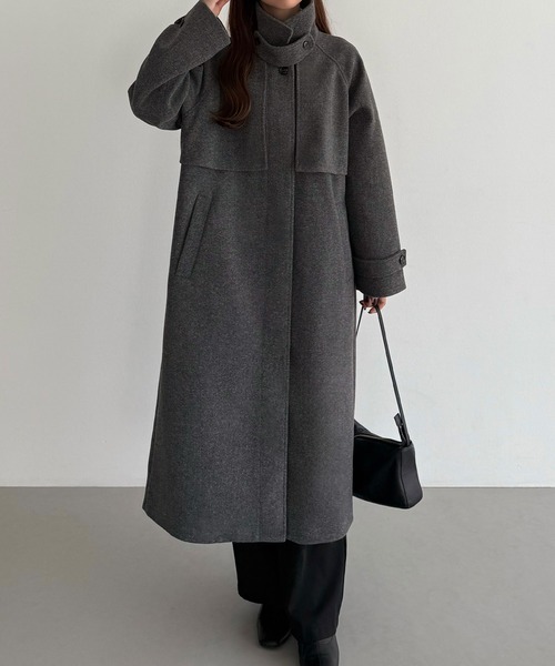 callautia（カラウティア） ステンカラーコート コート 2wayカラー