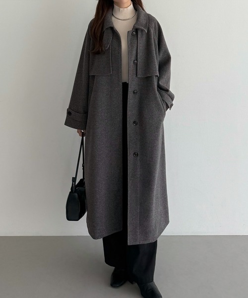 年末大幅SALE❣️KAPITAL ロングコート callautia（カラウティア） ステンカラーコート コート 2wayカラー