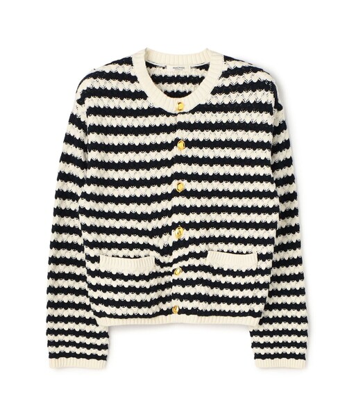 MACPHEE（マカフィー） カーディガン ハイブリットケーブル クルー