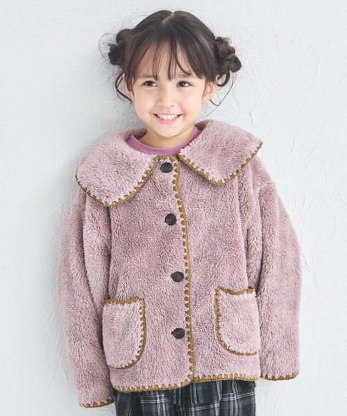 mando/マンドゥ ボア ピーコート　(๑˃̵ᴗ˂̵)！ セール】きれい目テディベアボアショート丈Pコートジャケット（ボア