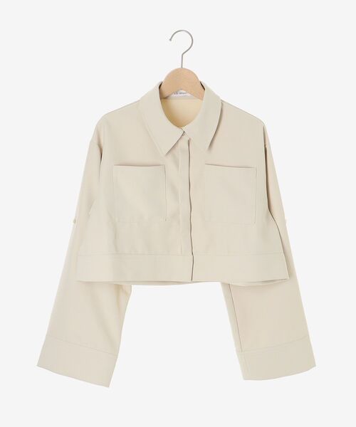 clore+ レディワークシャツ cle blatt ブラウス シャツ クロップドワークシャツ レディース