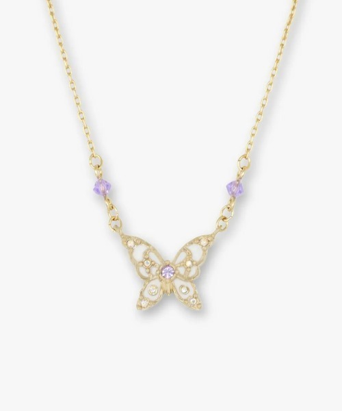 ANNA SUI ネックレス 2点セット 蝶モチーフ パール ゴールドカラー ANNA SUI（アナスイ） ネックレス 蝶・星モチーフ 2点セットネックレス
