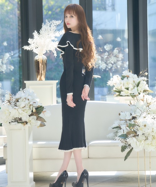 「emiriawiz」 ニットワンピース SMALL ブラック レディース_画像3