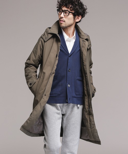 NANO universe（ナノ・ユニバース） ダウンジャケット MEDIUM カーキ