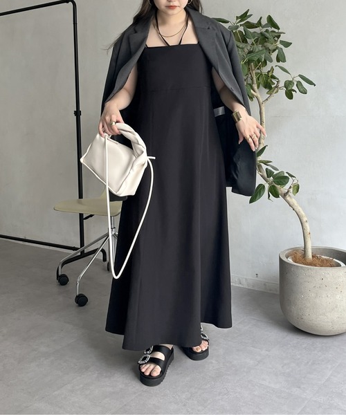 「prose verse」 キャミソールワンピース MEDIUM ブラック レディース_画像2