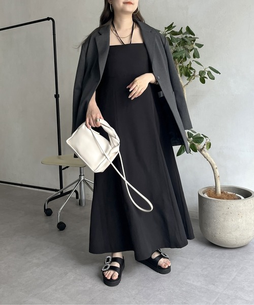 「prose verse」 キャミソールワンピース MEDIUM ブラック レディース_画像4