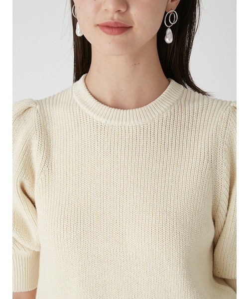 「Mila Owen」 半袖ニット 1 ブラック レディース_画像5