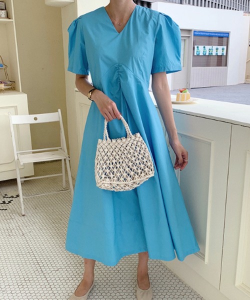 「FREE STYLISTS」 「a lot of love」半袖ワンピース FREE ネイビー レディース_画像8