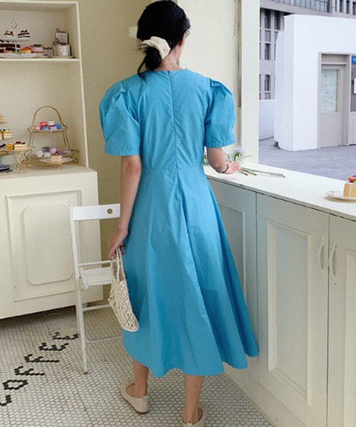 「FREE STYLISTS」 「a lot of love」半袖ワンピース FREE ネイビー レディース_画像9