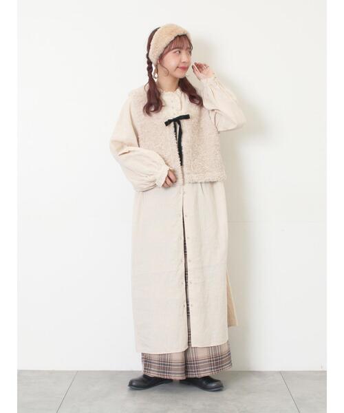 Samansa Mos2（サマンサモスモス） ワンピース 「Cross×Linen」フリル