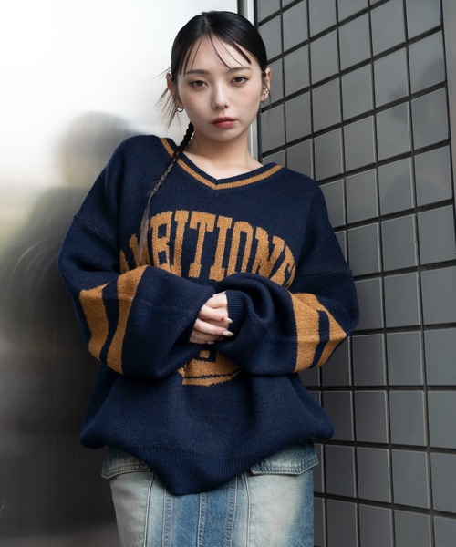 WEGO（ウィゴー） ニット セーター WEGO/フラッフィーVネックニットBIG