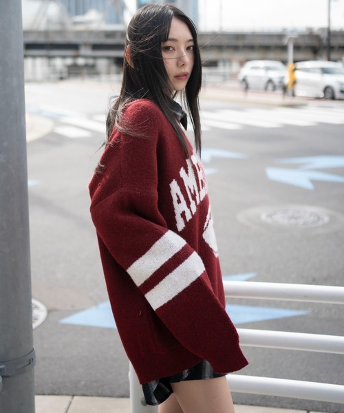 WEGO（ウィゴー） ニット セーター WEGO/フラッフィーVネックニットBIG