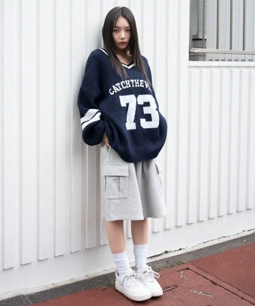 WEGO（ウィゴー） ニット セーター WEGO/フラッフィーVネックニットBIG