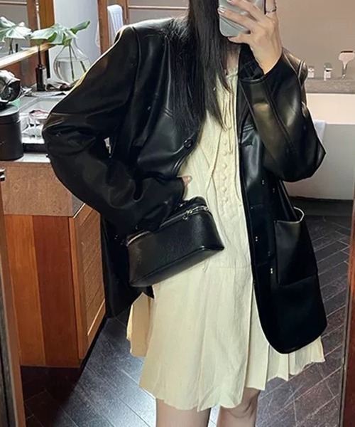 gossip!ロサンゼルス レザージャケット ライダース YUGA 合成革皮