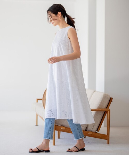 「組曲」 ノースリーブワンピース S2 ブラック レディース_画像7