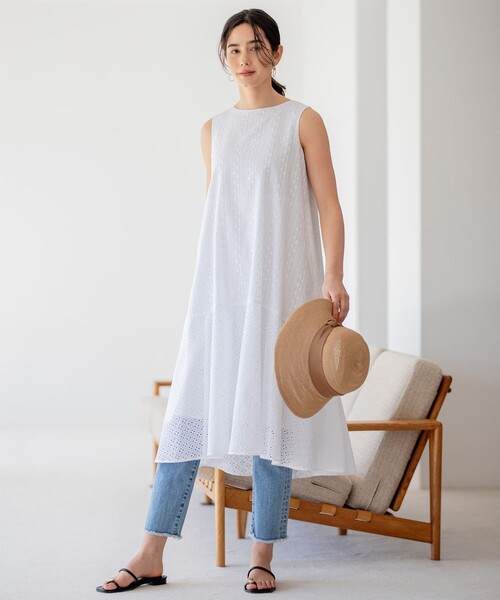 「組曲」 ノースリーブワンピース S2 ブラック レディース_画像8