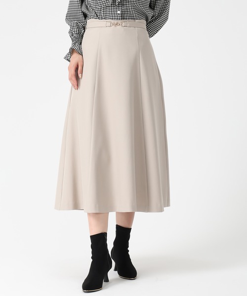 【NEW】ミッシュマッシュ（MISCH MASCH）/2025秋冬新作 ビット付きベルトフレアスカート MISCH MASCH（ミッシュマッシュ） スカート 2025秋冬新作 ビット付き