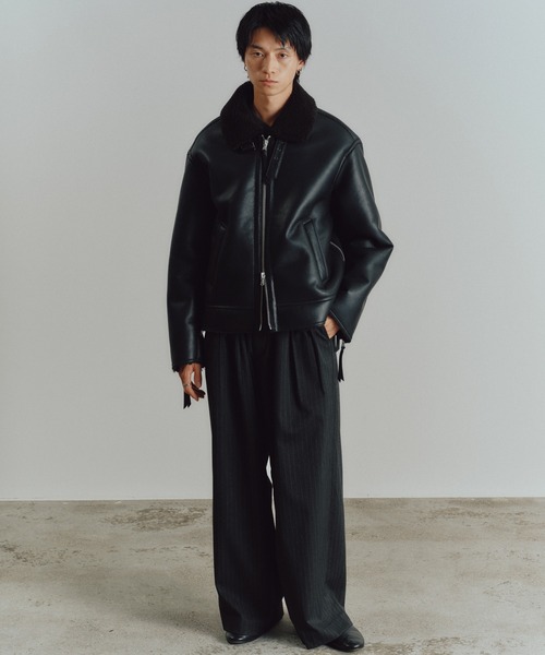 WYM LIDNM ブルゾン アウター B-6 FAUX MOUTON BLOUSON メンズ