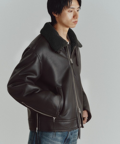 WYM LIDNM ブルゾン アウター B-6 FAUX MOUTON BLOUSON メンズ
