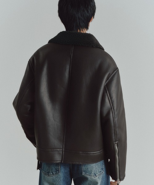 ジャケット・アウター B-6 FAUX MOUTON BLOUSON WYM LIDNM ブルゾン アウター B-6 FAUX MOUTON BLOUSON メンズ