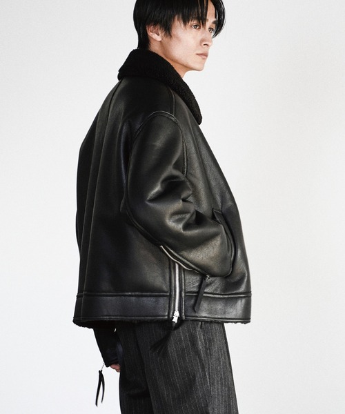 WYM LIDNM ブルゾン アウター B-6 FAUX MOUTON BLOUSON メンズ