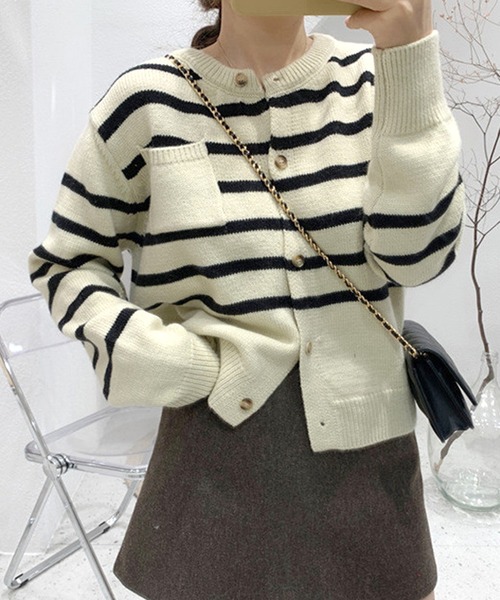 「Amulet」 ニットカーディガン FREE レッド レディース_画像2