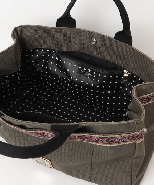 「CRYSTAL BALL」 ワンポイントハンドバッグ - グリーン レディース_画像4