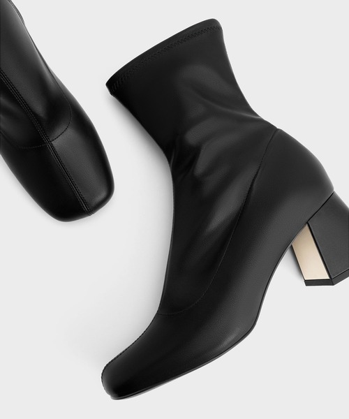 「CHARLES & KEITH」 ショートブーツ 25cm ブラック系その他6 レディース_画像6