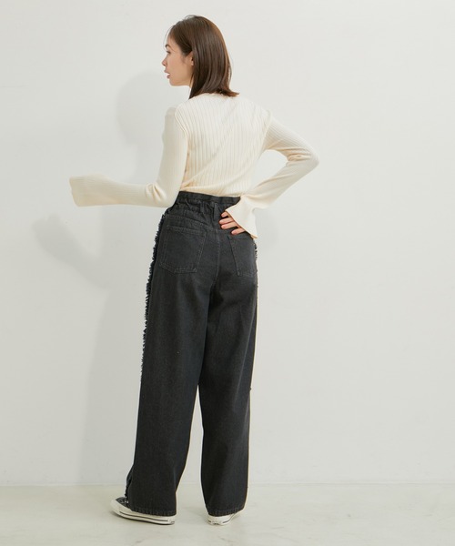 「LE CERCLE par rope'」 デニムパンツ FREE ブラック系その他 レディース_画像8