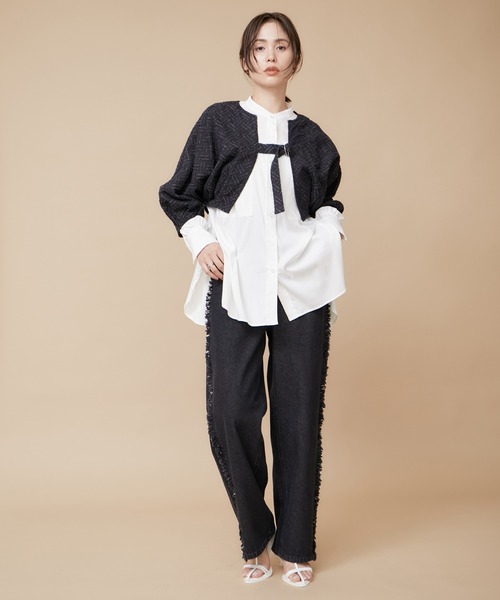 「LE CERCLE par rope'」 デニムパンツ FREE ブラック系その他 レディース_画像9