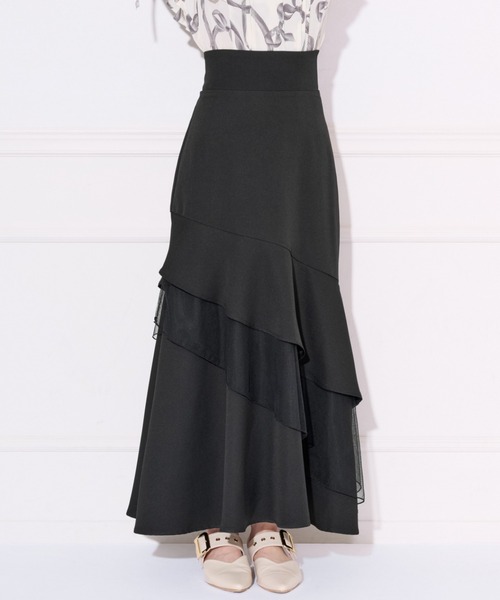 apres jour ハイウエストフリルマーメイドスカート　M apres jour（アプレジュール） スカート ハイウエストフリルマーメイド