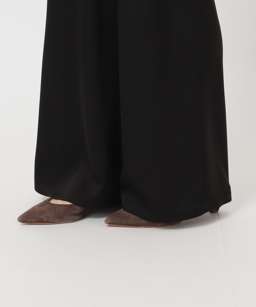 NOBLE（ノーブル） スラックス パンツ 「新色」ルナサテンナローフレ