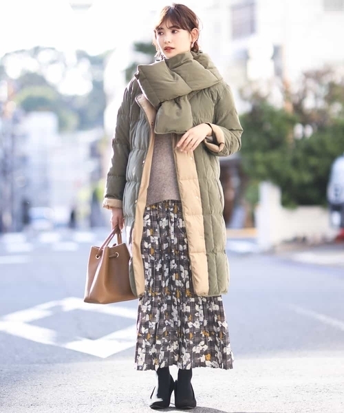 「a.v.v」 ダウンコート 38 カーキ レディース_画像8