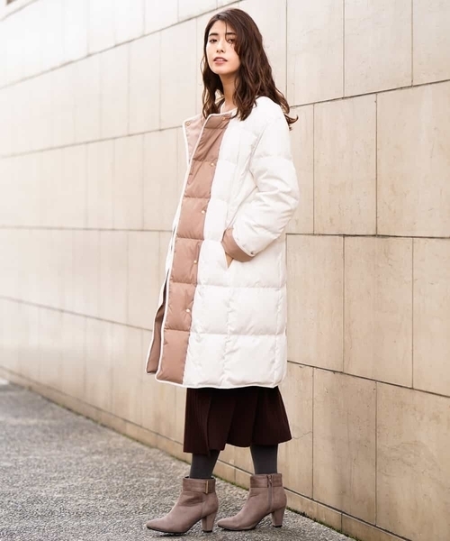 「a.v.v」 ダウンコート 38 カーキ レディース_画像9