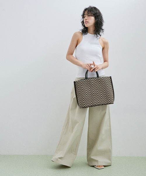 「ADAM ET ROPE'」 ハンドバッグ FREE キャメル レディース_画像3