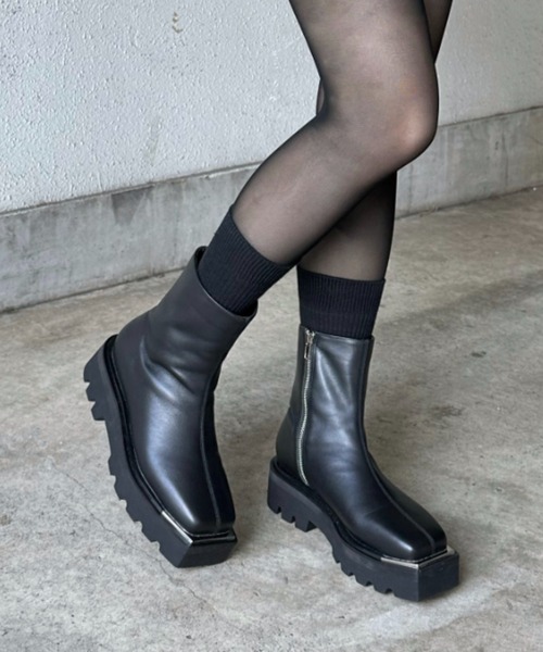 Lui's ルイス ヒールブーツ40 ブラック 25-25.5cm 最終値下げ Lui's