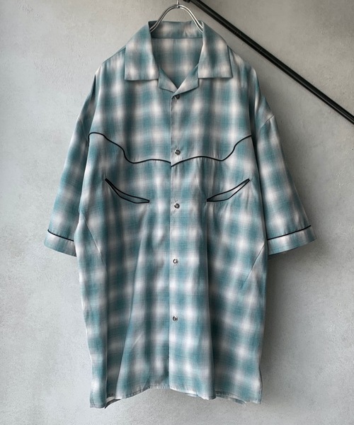 「NUMBER (N)INE DENIM」 半袖シャツ 3 グレー メンズ_画像5