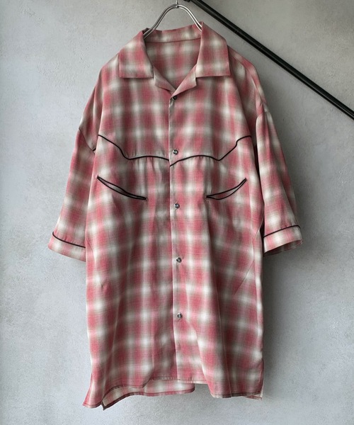 「NUMBER (N)INE DENIM」 半袖シャツ 3 グレー メンズ_画像9