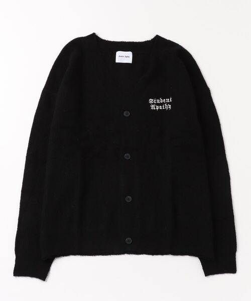 「Student Apathy」 ニットカーディガン LARGE ブラック メンズの画像3