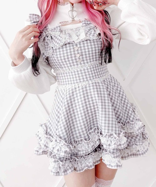 MA*RS（マーズ） ワンピース ダブルりぼんギンガムキャミワンピース