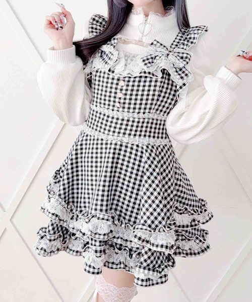 MA*RS（マーズ） ワンピース ダブルりぼんギンガムキャミワンピース