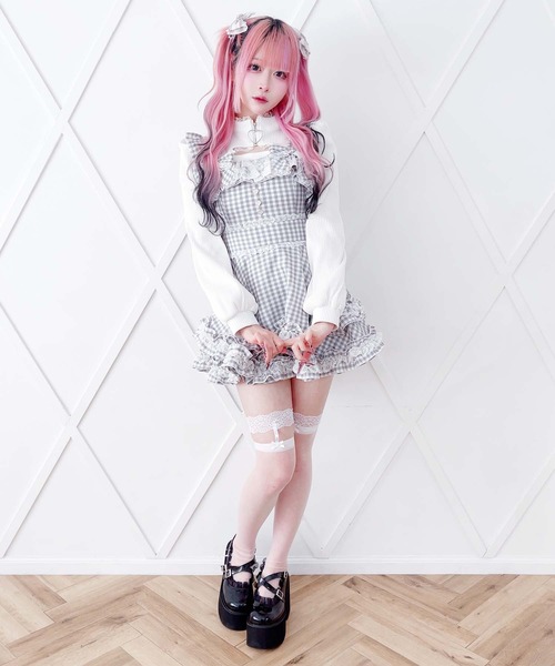 MA*RS マーズ ダブルりぼんギンガムキャミワンピース ブラック MA*RS（マーズ） ワンピース ダブルりぼんギンガムキャミワンピース