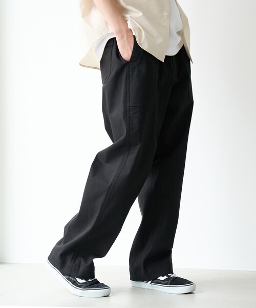 coen（コーエン） パンツ 楽シェフリラックスパンツ「ストレッチ