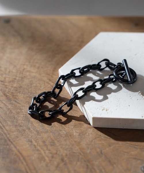 ブレスレット CUT OVAL LINK CHAIN MANTEL BRACELET　カットアズキチェーンマンテルブレスレット メンズの画像