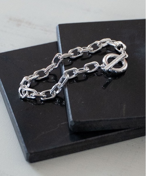 ブレスレット CUT OVAL LINK CHAIN MANTEL BRACELET　カットアズキチェーンマンテルブレスレット メンズの画像