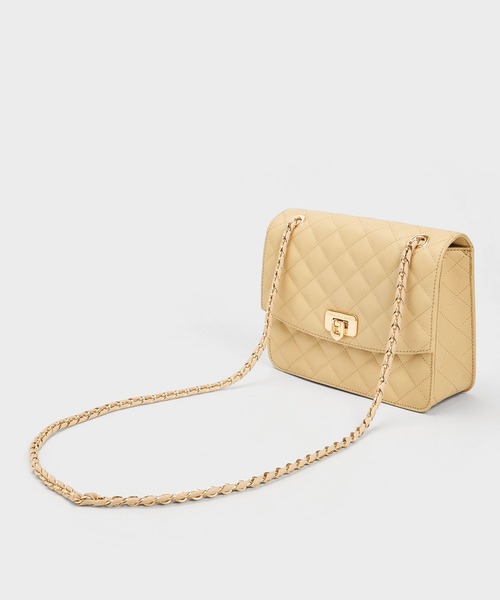 美品 CHARLES &amp; KEITH ショルダーバッグ ベージュ 斜めがけ brandbayshop_v0092919400