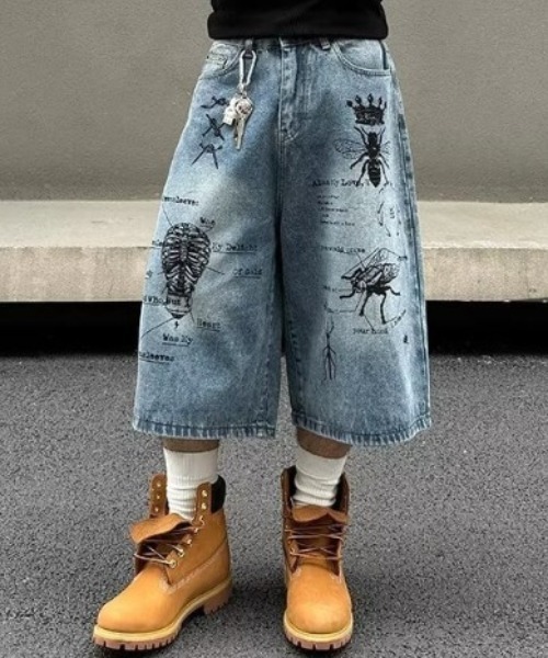 lilful ハーフパンツ ワイドパンツ ジーンズ 「26年春夏新作